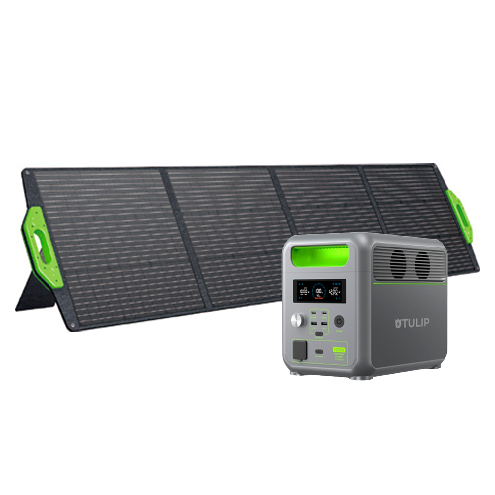 Estación de energía portátil Tulip TP1200 (1200 W) + Panel solar Tulip TS200 (200 W)